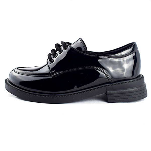 Chaussure pour femme 014-1 Noir verni ..........     derbie et chaussure femme Maroc